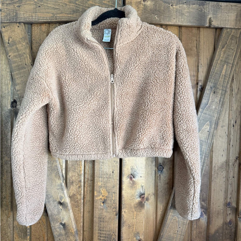 Cozy Tan Sherpa Jacket Offline by Aerie
